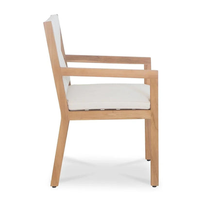 Luce Natural Teak Outdoor Dining Chair-Outdoor Dining Chairs-Moe's Home-LOOMLAN