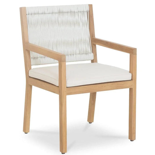 Luce Natural Teak Outdoor Dining Chair-Outdoor Dining Chairs-Moe's Home-LOOMLAN
