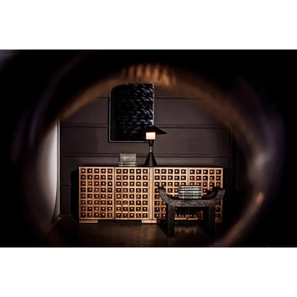 Lucia Black Steel Table Lamp - LOOMLAN - Noir - Table Lamps