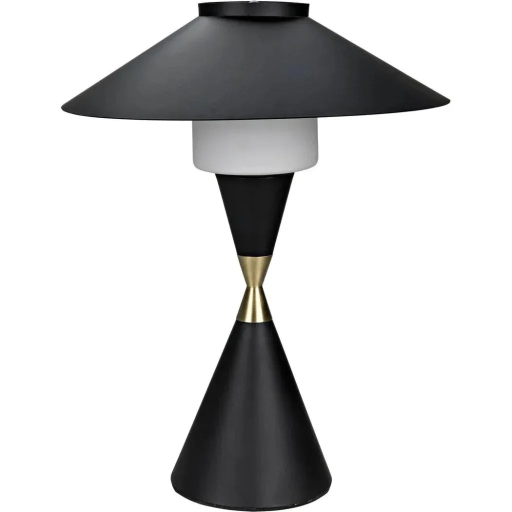 Lucia Black Steel Table Lamp - LOOMLAN - Noir - Table Lamps