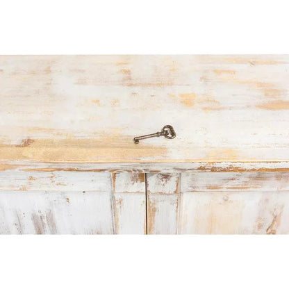 Luciana 6 Wood Door Buffet 112" Disr.White - LOOMLAN - Sarreid - Sideboards