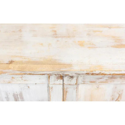 Luciana 6 Wood Door Buffet 112" Disr.White - LOOMLAN - Sarreid - Sideboards