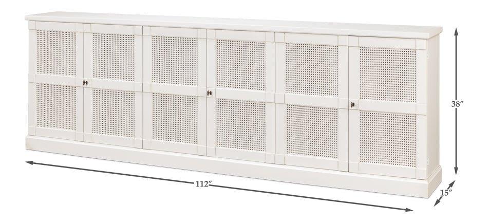 Luciana Six Drawer Cane Buffet - LOOMLAN - Sarreid - Buffets
