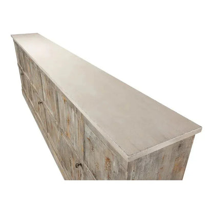 Luciana Wood Doors Buffet 112" Grey Stucco - LOOMLAN - Sarreid - Sideboards