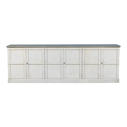 Luciana Wood Doors Buffet 112" St. with Grey - LOOMLAN - Sarreid - Sideboards