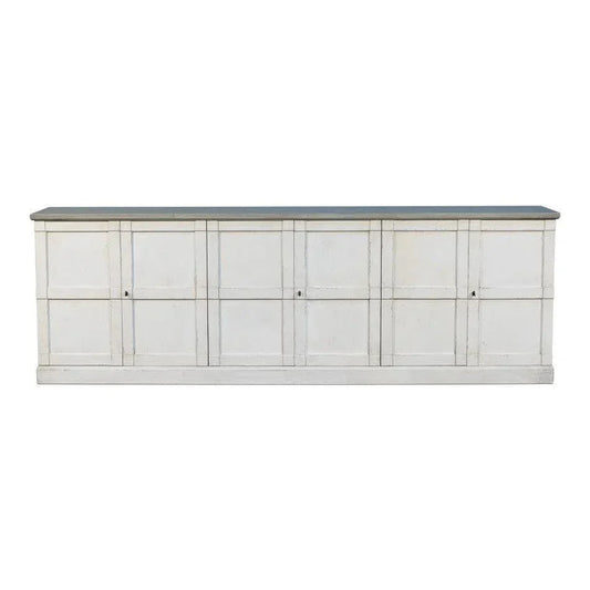 Luciana Wood Doors Buffet 112" St. with Grey - LOOMLAN - Sarreid - Sideboards