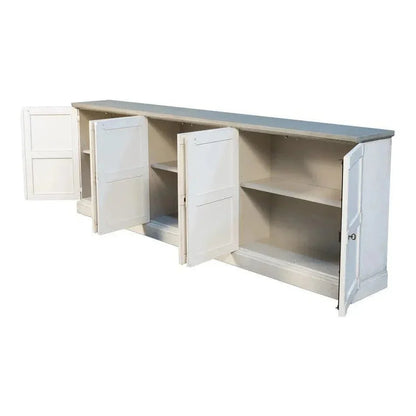 Luciana Wood Doors Buffet 112" St. with Grey - LOOMLAN - Sarreid - Sideboards