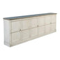 Luciana Wood Doors Buffet 112" St. with Grey - LOOMLAN - Sarreid - Sideboards
