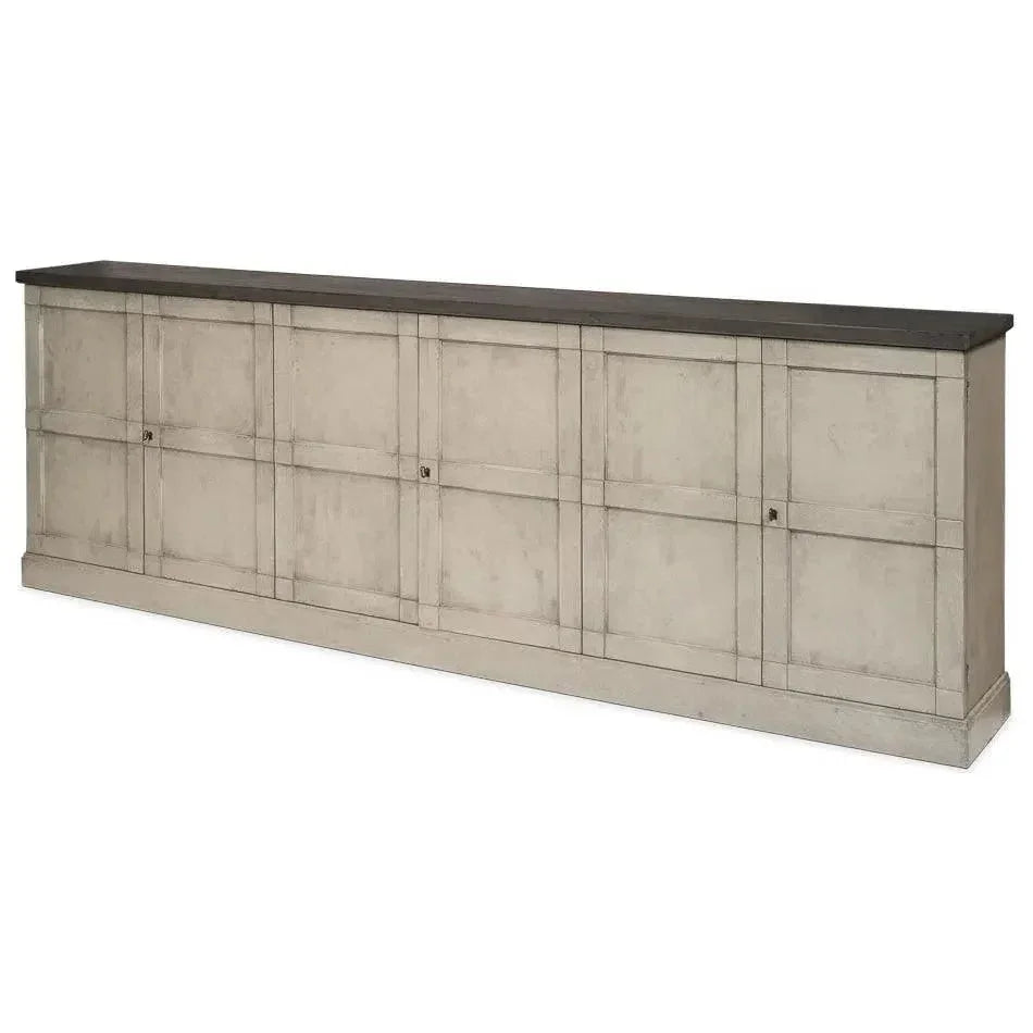 Luciana Wood Doors Buffet 112" W.Grey S.Grey - LOOMLAN - Sarreid - Sideboards