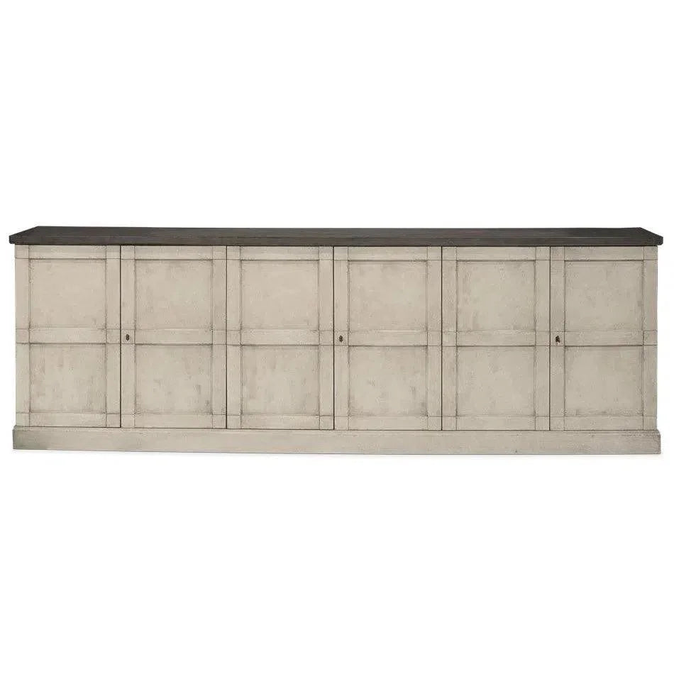 Luciana Wood Doors Buffet 112" W.Grey S.Grey - LOOMLAN - Sarreid - Sideboards
