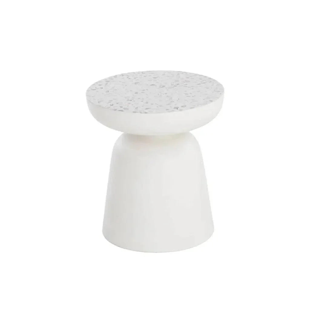 Lucida Concrete Outdoor Round End Table - LOOMLAN - SUNPAN - Outdoor Side Tables