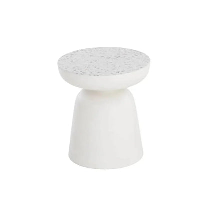 Lucida Concrete Outdoor Round End Table - LOOMLAN - SUNPAN - Outdoor Side Tables