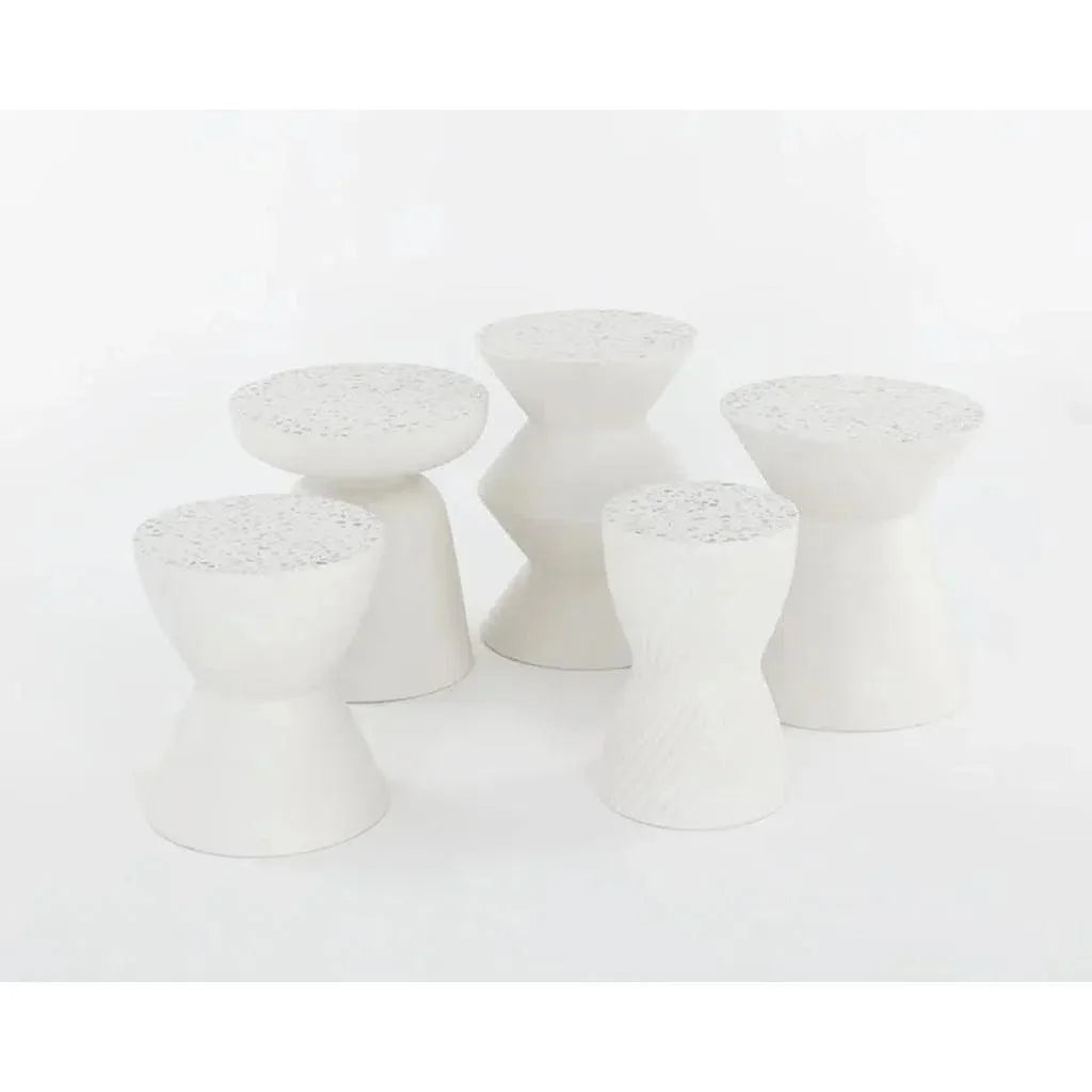 Lucida Concrete Outdoor Round End Table - LOOMLAN - SUNPAN - Outdoor Side Tables