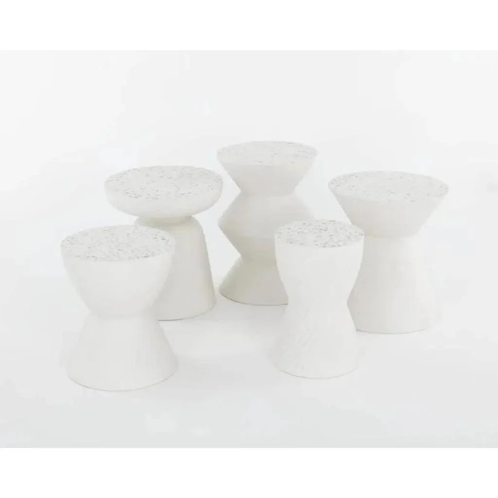 Lucida Concrete Outdoor Round End Table - LOOMLAN - SUNPAN - Outdoor Side Tables