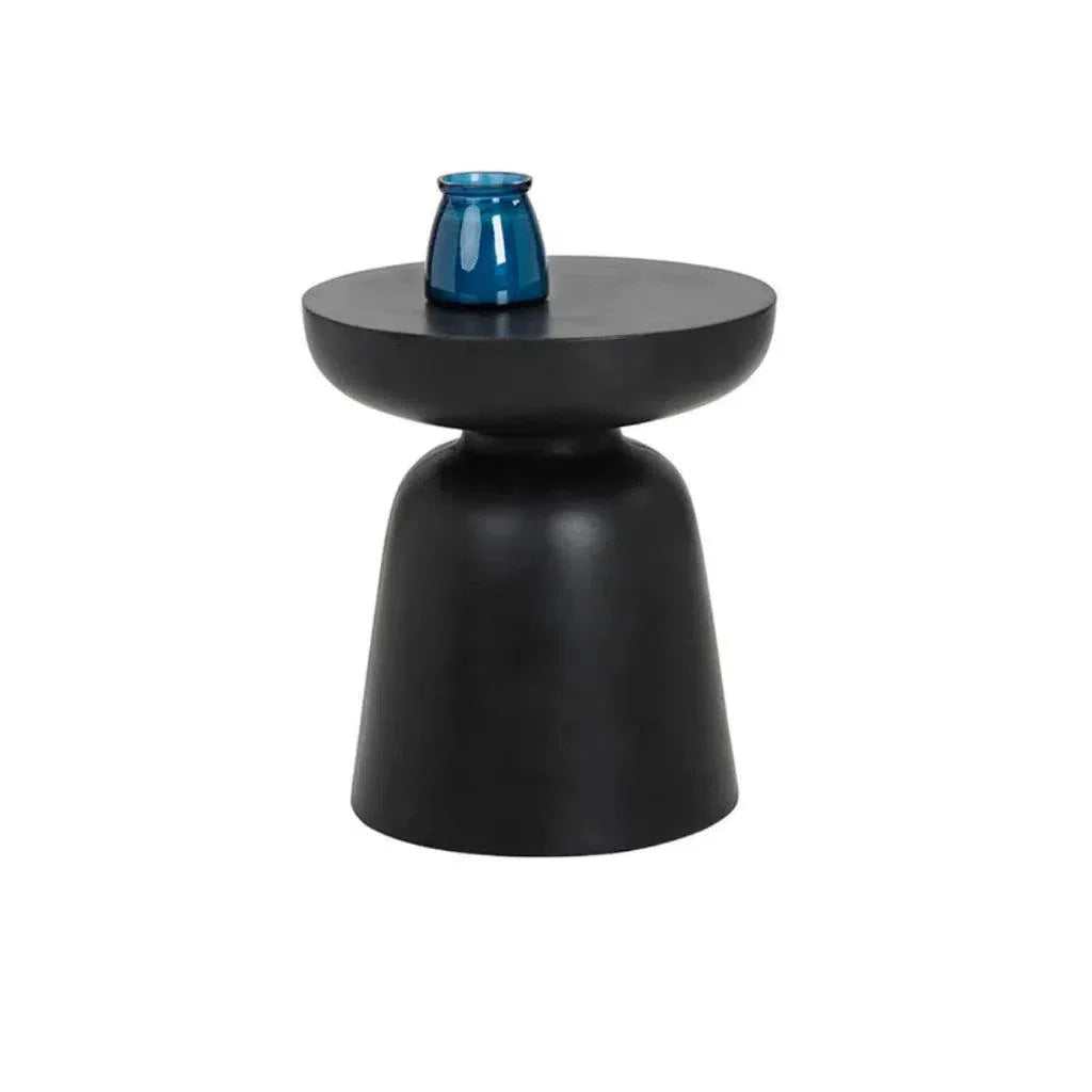 Lucida Concrete Outdoor Round End Table - LOOMLAN - SUNPAN - Outdoor Side Tables
