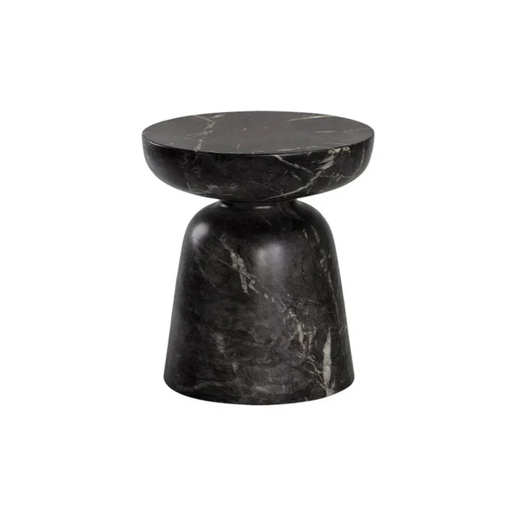 Lucida Concrete Outdoor Round End Table - LOOMLAN - SUNPAN - Outdoor Side Tables