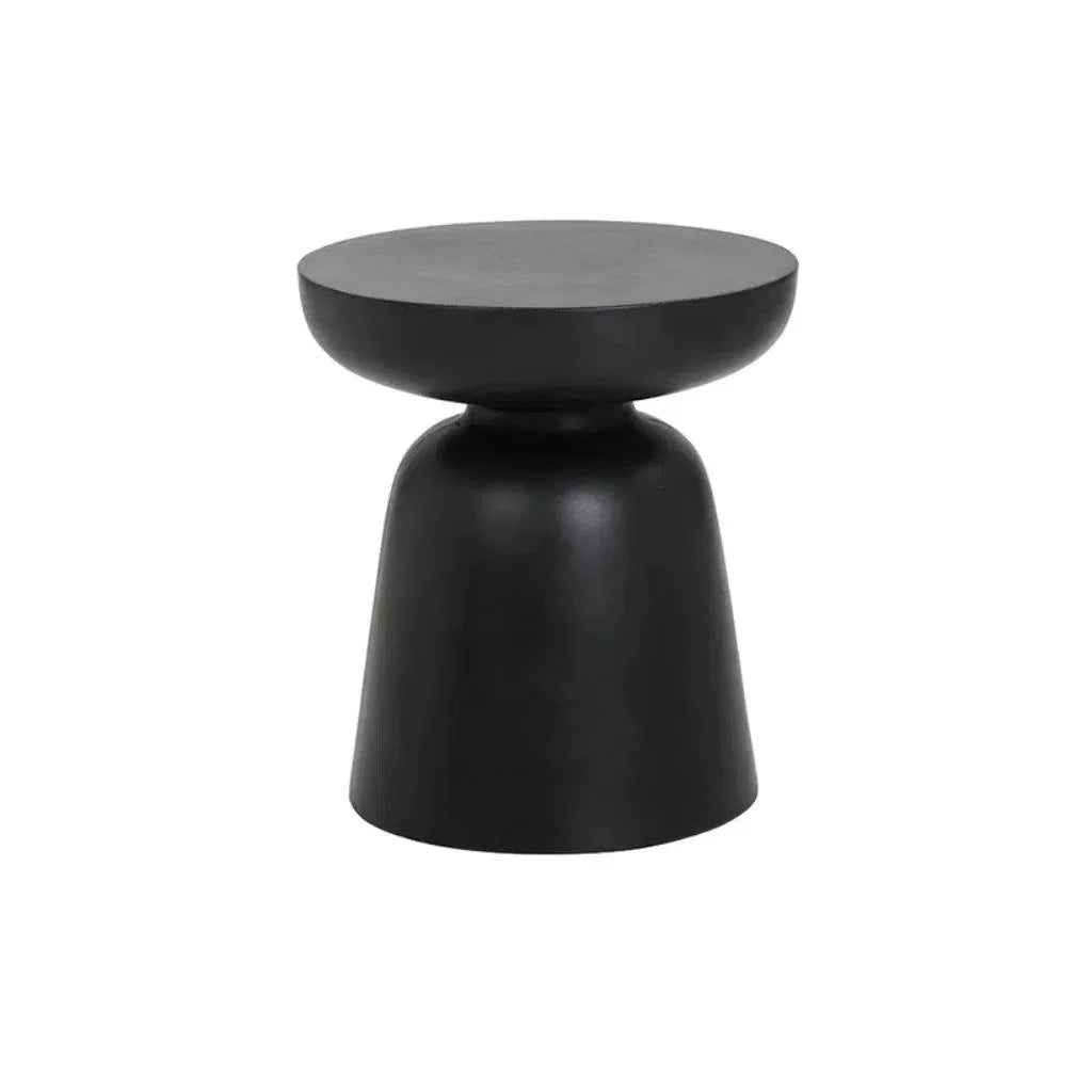 Lucida Concrete Outdoor Round End Table - LOOMLAN - SUNPAN - Outdoor Side Tables