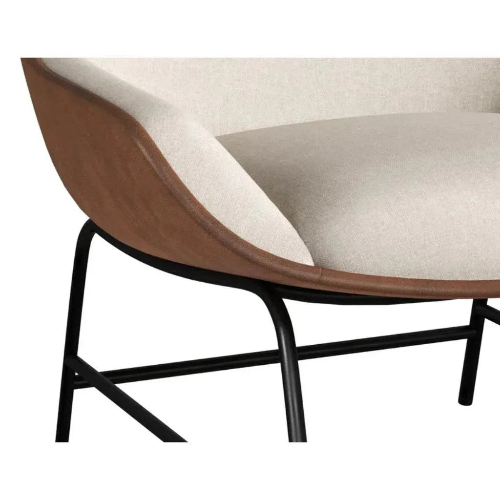 Lucier Leather Handsome Lounge Chair - LOOMLAN - SUNPAN - Accent Chairs