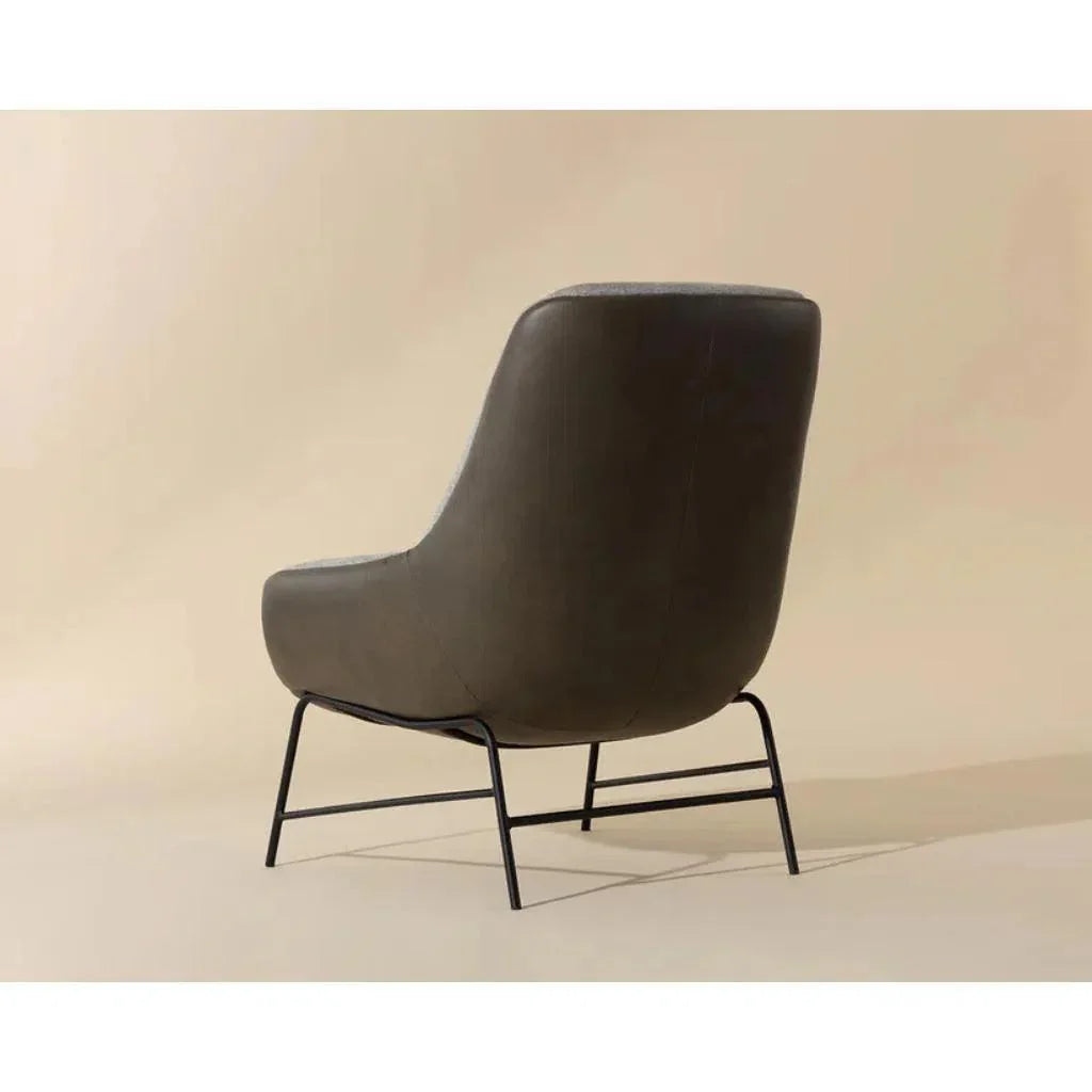 Lucier Leather Handsome Lounge Chair - LOOMLAN - SUNPAN - Accent Chairs