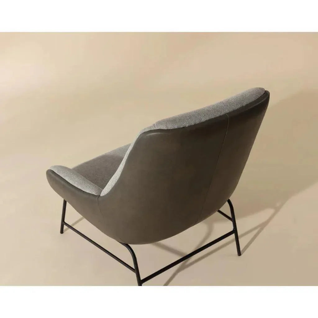 Lucier Leather Handsome Lounge Chair - LOOMLAN - SUNPAN - Accent Chairs