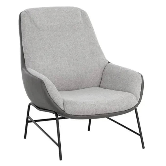 Lucier Leather Handsome Lounge Chair - LOOMLAN - SUNPAN - Accent Chairs