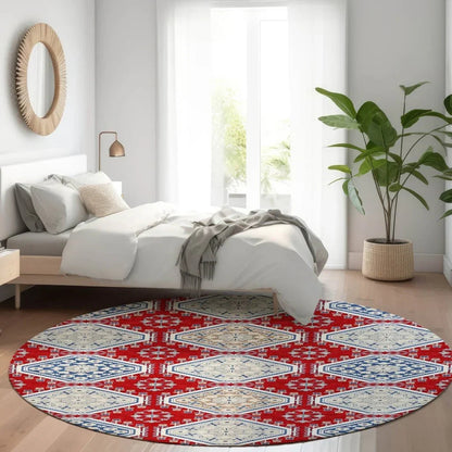 Lucinda Red Washable Indoor - Outdoor Rug - LOOMLAN - LOOMLAN Rugs - Outdoor Rugs