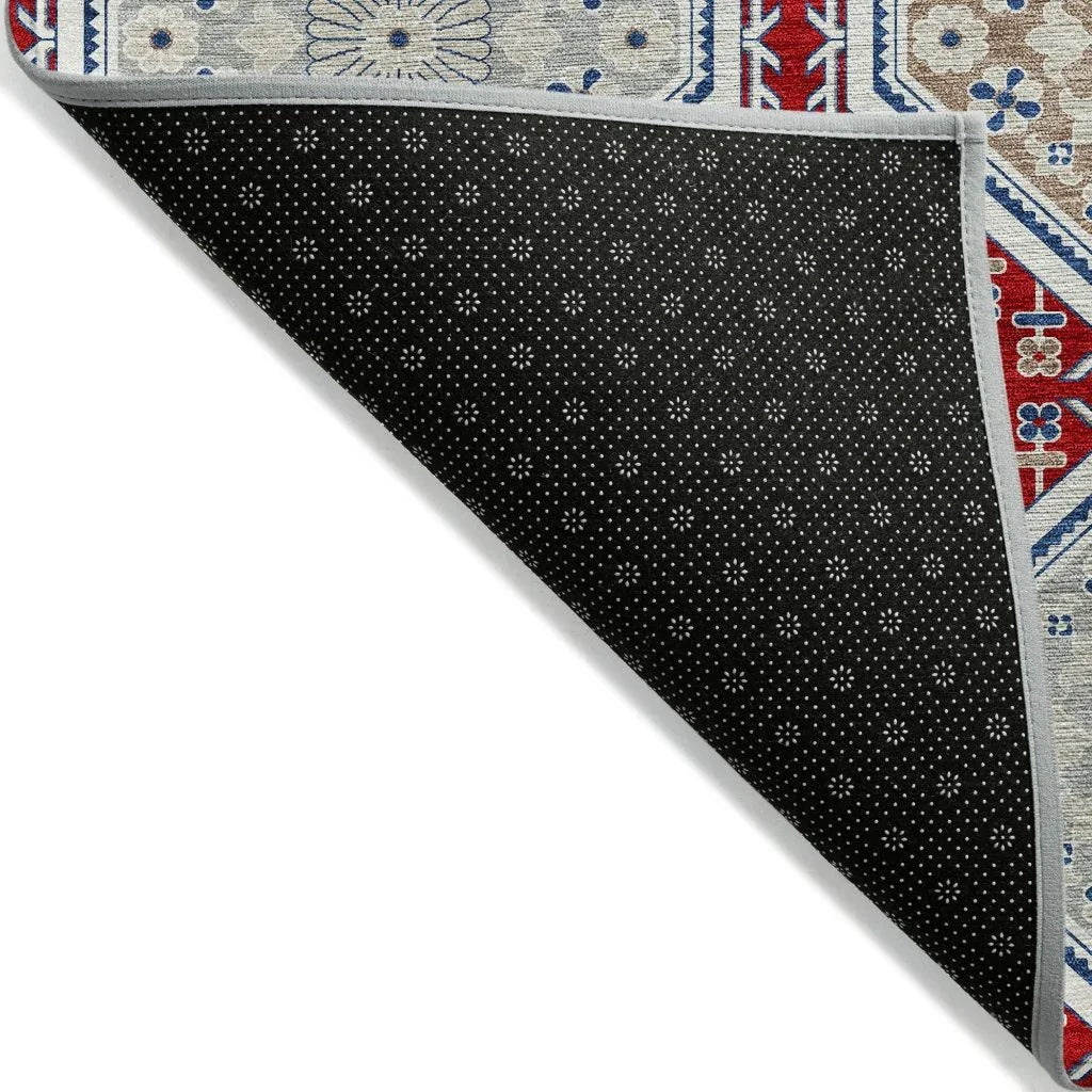 Lucinda Red Washable Indoor - Outdoor Rug - LOOMLAN - LOOMLAN Rugs - Outdoor Rugs