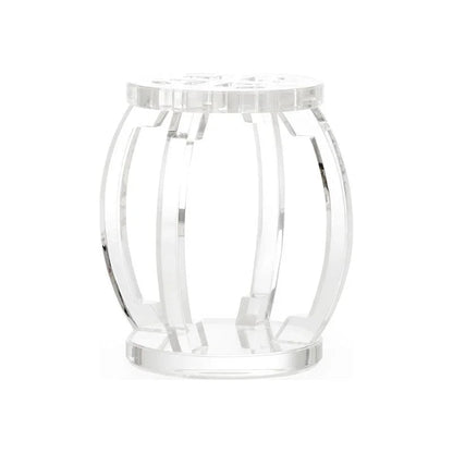 Lucite Acrylic Made Outdoor Garden Stool-Garden Stools-Chelsea House-Clear-LOOMLAN