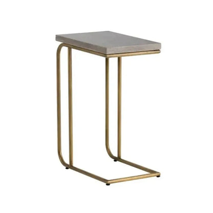 Lucius Concrete Topped Rectangular End Table - LOOMLAN - SUNPAN - Side Tables