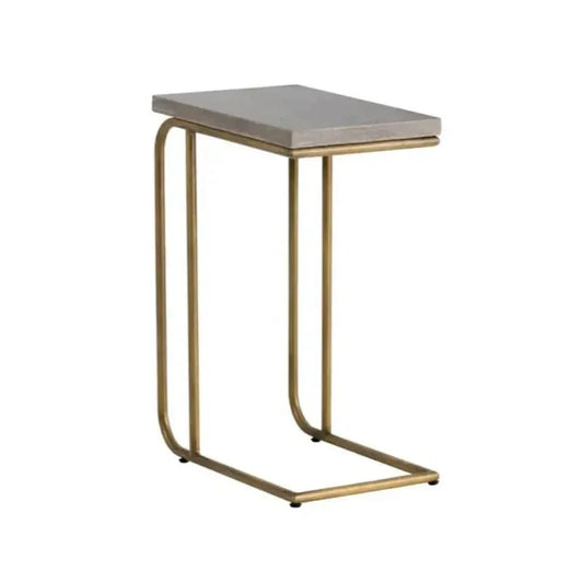 Lucius Concrete Topped Rectangular End Table - LOOMLAN - SUNPAN - Side Tables