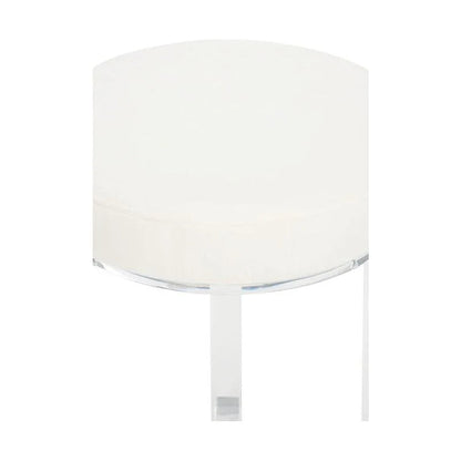 Lucy Acrylic Based White Stool - LOOMLAN - Chelsea House - Poufs and Stools