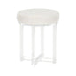 Lucy Acrylic Based White Stool - LOOMLAN - Chelsea House - Poufs and Stools