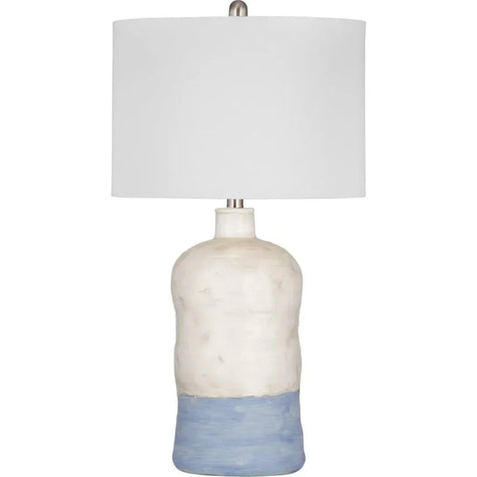 Lucy Resin White Table Lamp - LOOMLAN - Bassett Mirror - Table Lamps