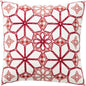 Lucy White & Red Throw Pillow Down Insert - LOOMLAN - LOOMLAN - Throw Pillows