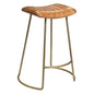 Luke Brown Buffalo Leather Counter Stoolout Back - LOOMLAN - Jamie Young - Counter Stools