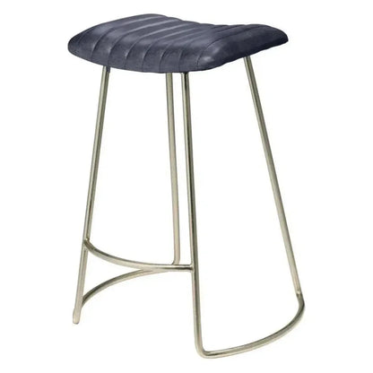 Luke Grey Buffalo Leather Counter Stoolout Back - LOOMLAN - Jamie Young - Counter Stools