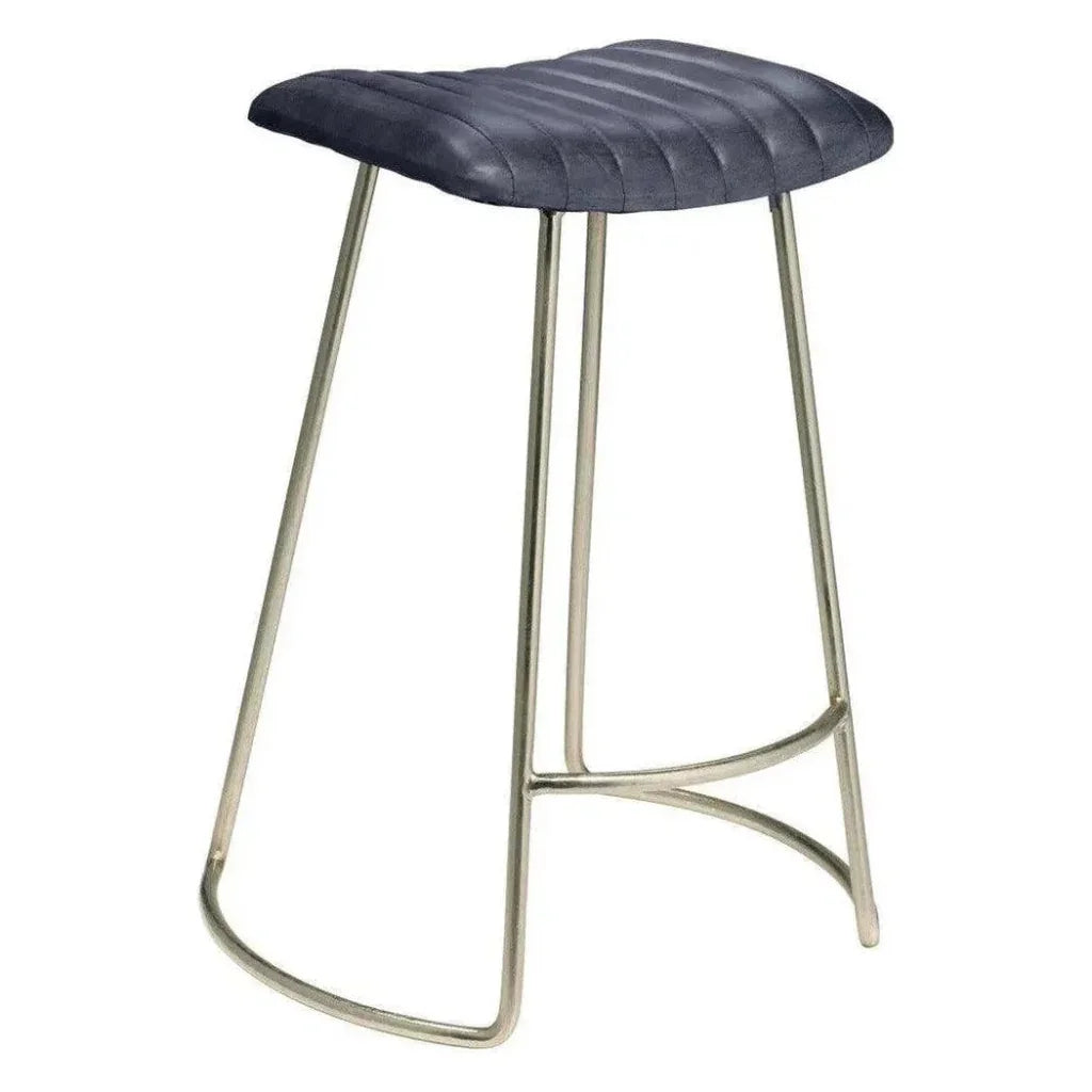 Luke Grey Buffalo Leather Counter Stoolout Back - LOOMLAN - Jamie Young - Counter Stools