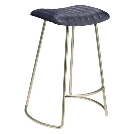 Luke Grey Buffalo Leather Counter Stoolout Back - LOOMLAN - Jamie Young - Counter Stools
