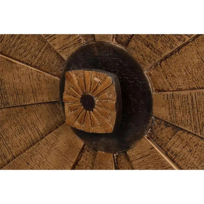 Luke Wood and Metal Brown 3 Door Sideboard - LOOMLAN - Sarreid - Sideboards