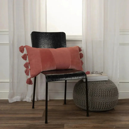 Lulu Pieced Geometric Lumbar Pillow Insert - LOOMLAN - LOOMLAN - Throw Pillows