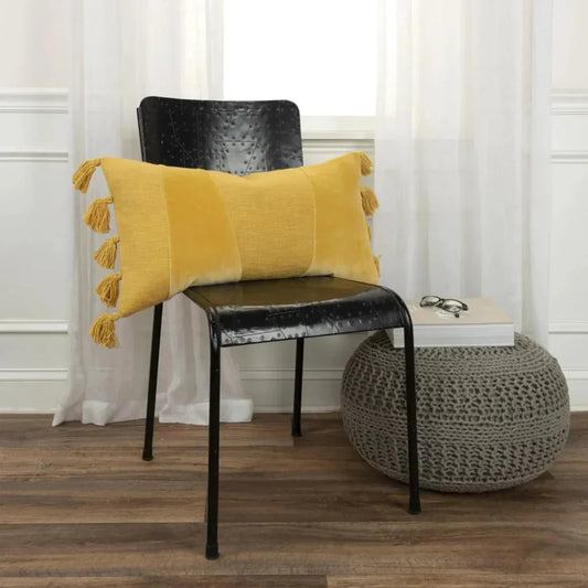 Lulu Pieced Geometric Lumbar Pillow Insert - LOOMLAN - LOOMLAN - Throw Pillows