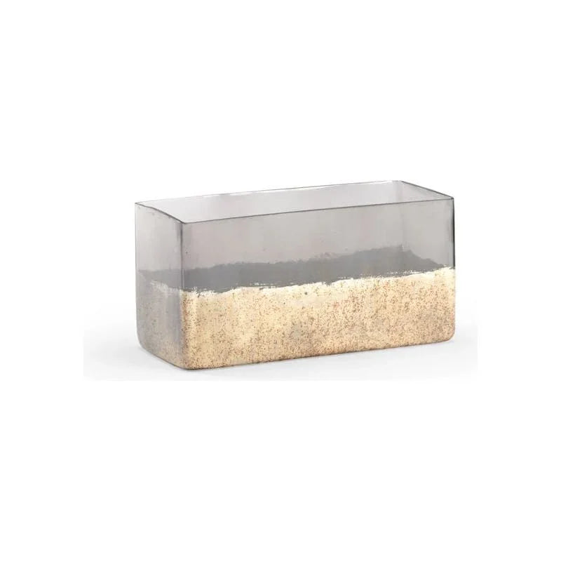 Lumberton Zinc Colored Glass Planter - LOOMLAN - Chelsea House - Planters
