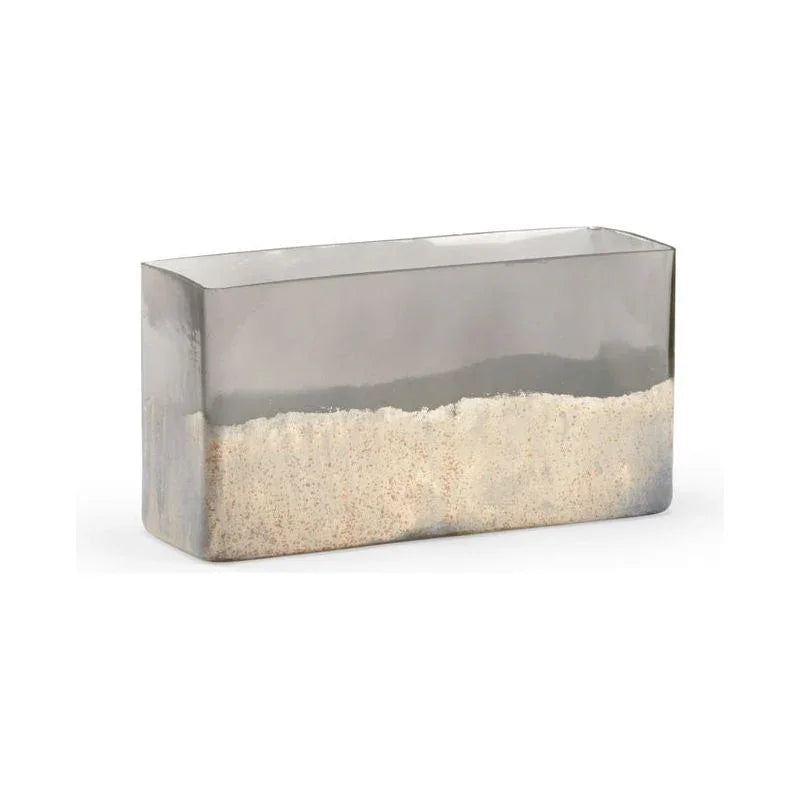 Lumberton Zinc Colored Glass Planter - LOOMLAN - Chelsea House - Planters