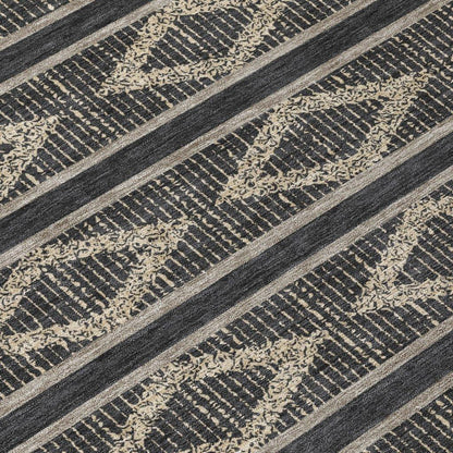 Lume Black Washable Indoor-Outdoor Rug-Outdoor Rugs-LOOMLAN Rugs-LOOMLAN