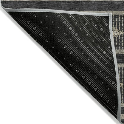 Lume Black Washable Indoor-Outdoor Rug-Outdoor Rugs-LOOMLAN Rugs-LOOMLAN