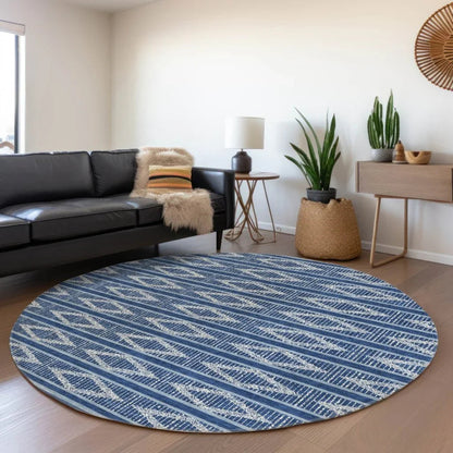 Lume Blue Washable Indoor-Outdoor Rug-Outdoor Rugs-LOOMLAN Rugs-LOOMLAN