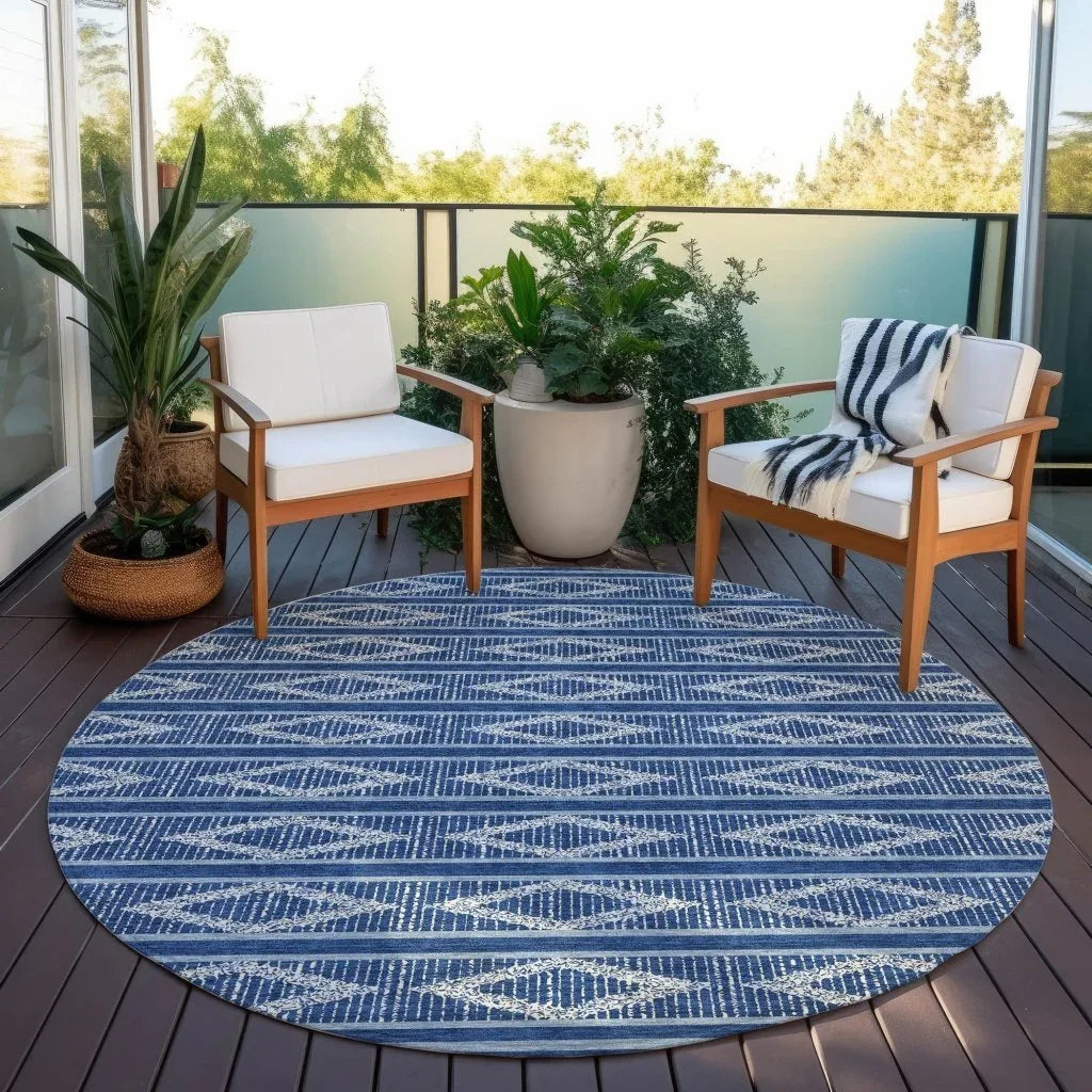 Lume Blue Washable Indoor-Outdoor Rug-Outdoor Rugs-LOOMLAN Rugs-LOOMLAN