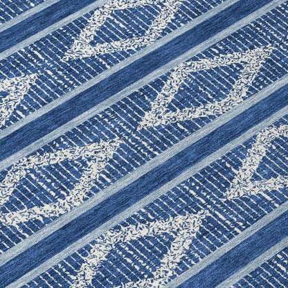 Lume Blue Washable Indoor-Outdoor Rug-Outdoor Rugs-LOOMLAN Rugs-LOOMLAN