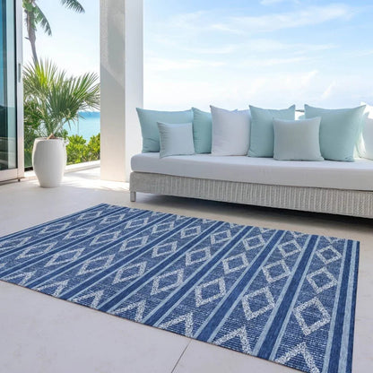 Lume Blue Washable Indoor-Outdoor Rug-Outdoor Rugs-LOOMLAN Rugs-LOOMLAN
