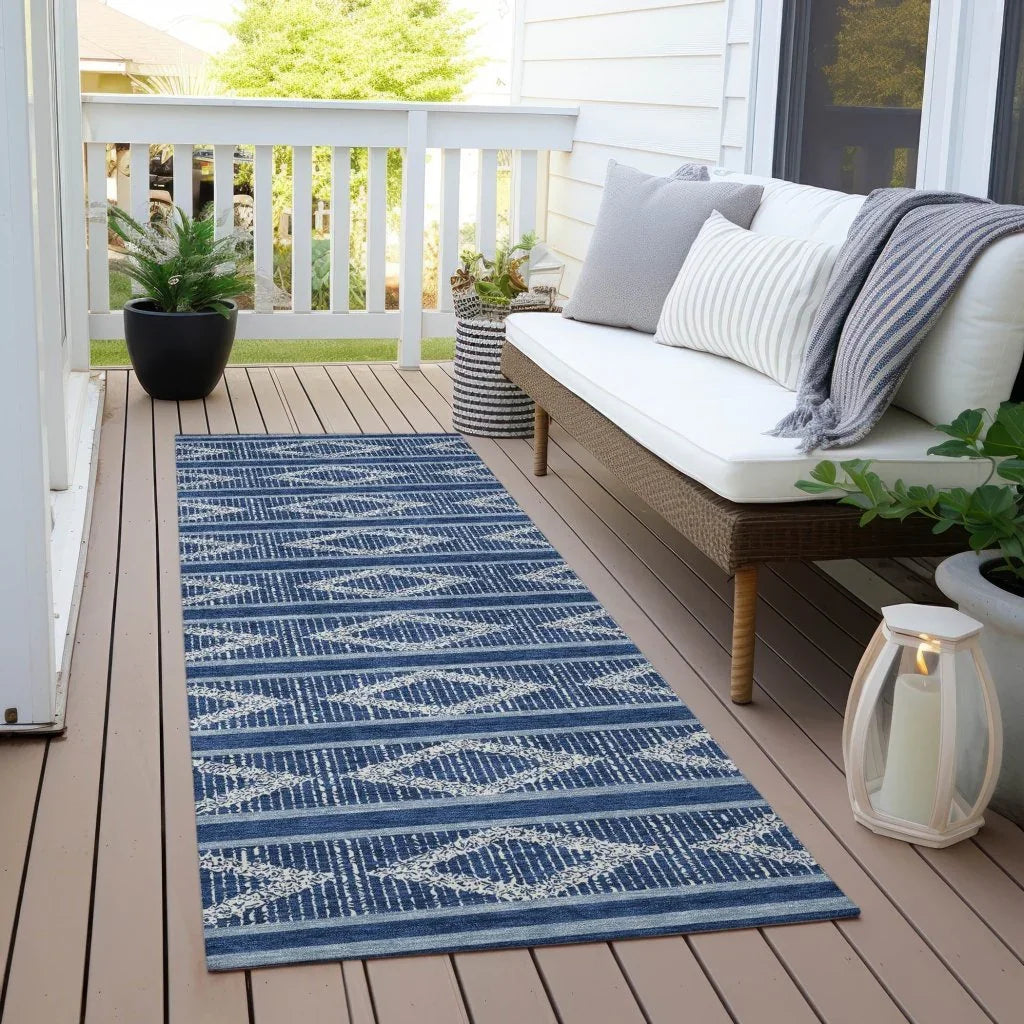 Lume Blue Washable Indoor-Outdoor Rug-Outdoor Rugs-LOOMLAN Rugs-LOOMLAN